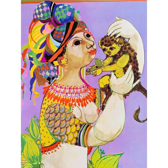 Bjørn Wiinblad The Four Corners of the World South, Lady of the South, Poster - Picture 3 of 7